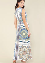 Load image into Gallery viewer, belted print button maxi dress
