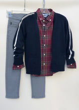 Load image into Gallery viewer, boys button cardigan with stripe
