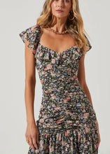 Load image into Gallery viewer, chiffon ruched floral midi dress
