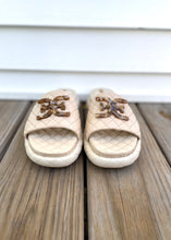 Load image into Gallery viewer, quilted leather slide sandal
