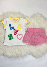 Load image into Gallery viewer, girls short sleeve love tee

