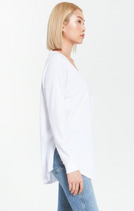 v neck french terry weekender top