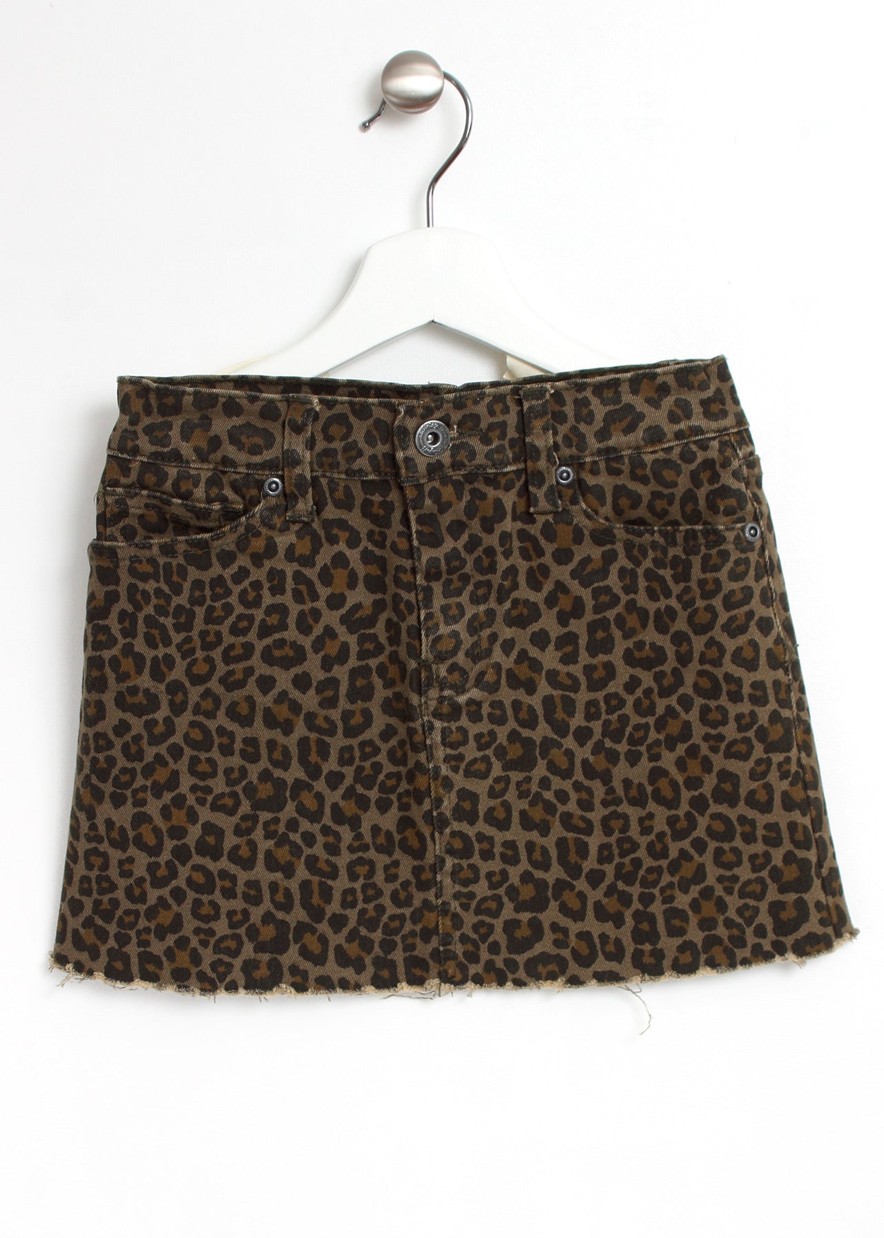 leopard denim skirt-girls