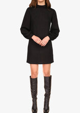 Load image into Gallery viewer, womens shimmer long puff sleeve knit dress
