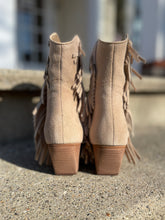 Load image into Gallery viewer, mid suede boot with fringe
