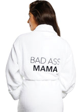 Load image into Gallery viewer, women&#39;s white robe bad ass mama
