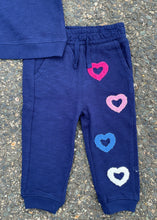 Load image into Gallery viewer, girls 2 piece jogger set - hearts

