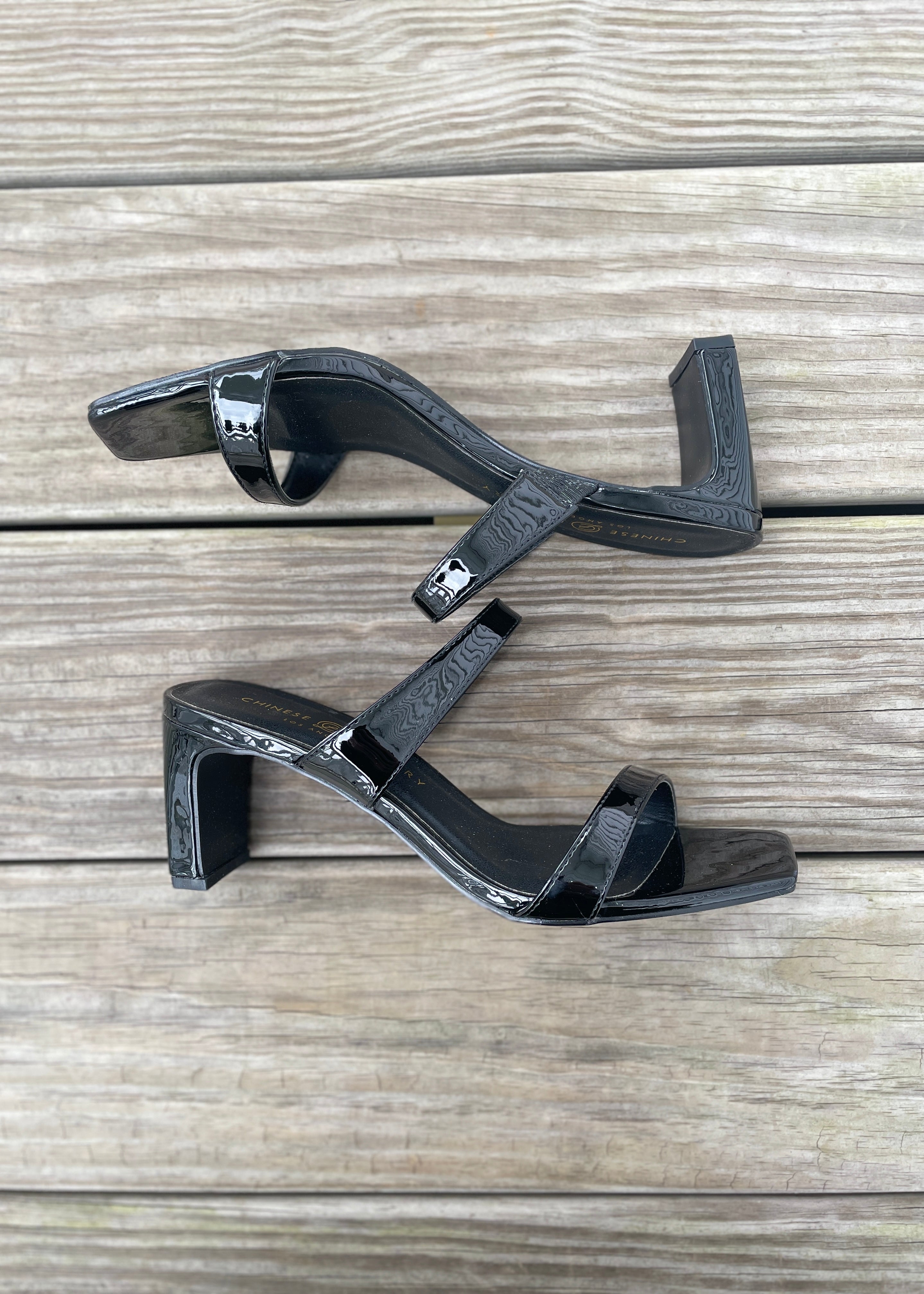 2 ruched strap block heel sandal – Ginger N' Cream™