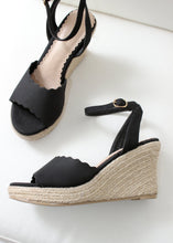 Load image into Gallery viewer, scalloped espadrille wedge
