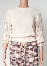 Load image into Gallery viewer, pointelle sleeve sweater
