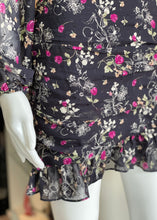 Load image into Gallery viewer, long sleeve ruched floral dress
