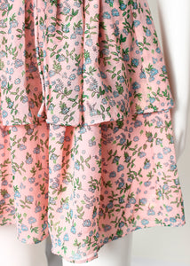floral short sleeve tier dress