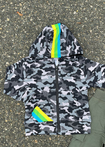boys thermal camo zip hoodie