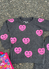 Load image into Gallery viewer, girls long sleeve cozy top - smiley heart

