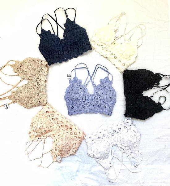 padded lace bralette