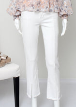 Load image into Gallery viewer, white denim jean with slit
