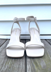 block heel patent sandal