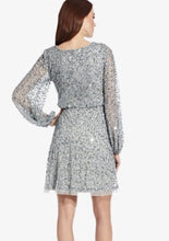 Load image into Gallery viewer, long sleeve beaded cocktail dress
