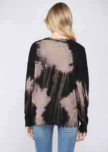 distressed pull over sweater
