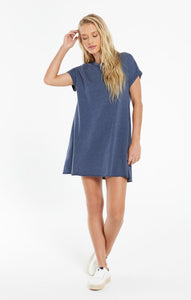 short sleeve french terry dress