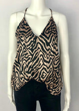 Load image into Gallery viewer, lurex tiger chiffon cami top
