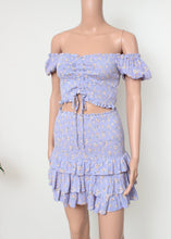 Load image into Gallery viewer, floral smocked ruffle skirt
