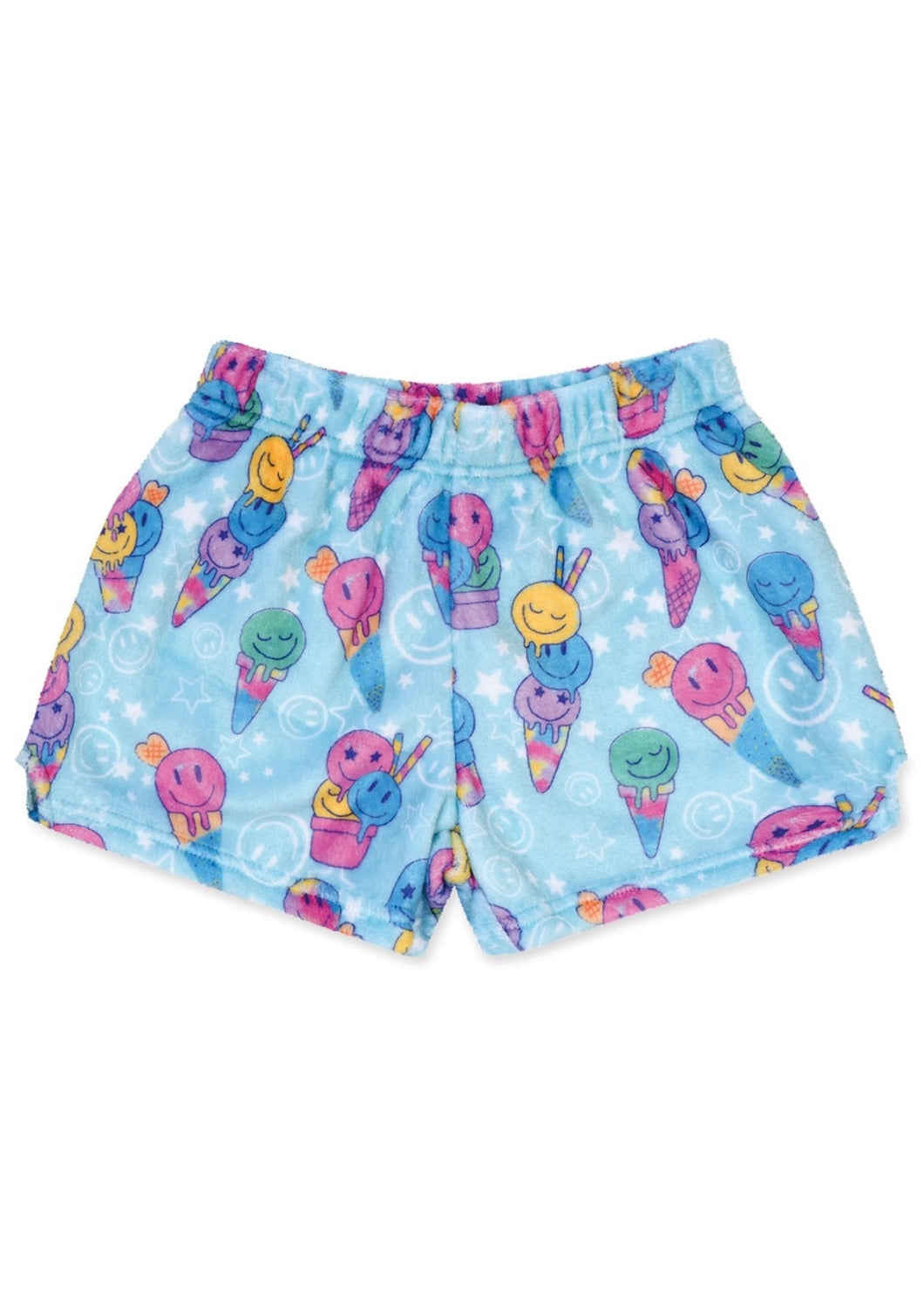 girls plush shorts - ice cream party