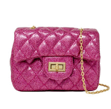 Load image into Gallery viewer, gilrs quilted sparkle bag
