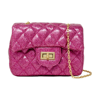 gilrs quilted sparkle bag