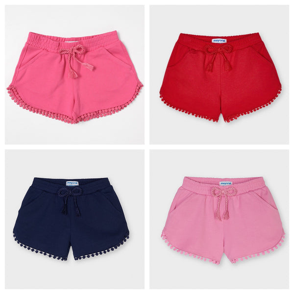 jersey shorts with trim - girls