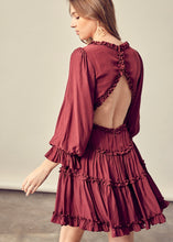 Load image into Gallery viewer, open back ruffle dress
