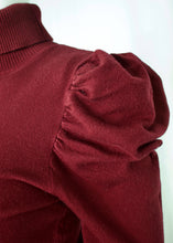 Load image into Gallery viewer, puff sleeve turtle neck sweater
