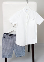 Load image into Gallery viewer, stripe linen shorts-boys

