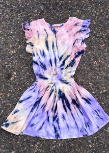 girls swirl dye surplice dress