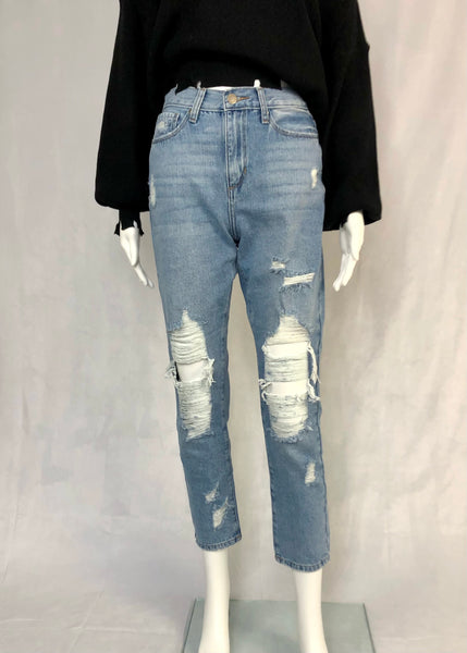 hirise distressed girlfriend jean