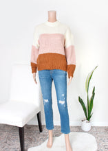 Load image into Gallery viewer, colorblock crew neck sweater
