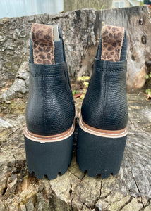 waterproof leather lug sole bootie