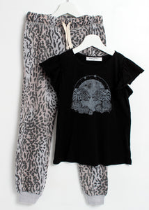 ruffle sleeve cheetah tee-girls