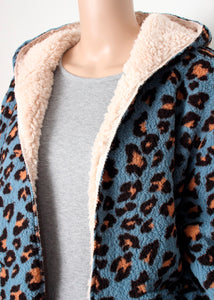 reversible sherpa jacket-leopard