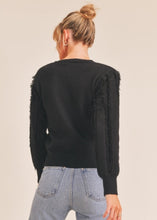 Load image into Gallery viewer, fringe trim sweater
