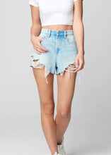 Load image into Gallery viewer, distressed denim shorts 
