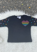 Load image into Gallery viewer, girls rainbow heart thermal 2 piece set
