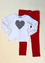 Load image into Gallery viewer, l/s puffy slv top-dot heart

