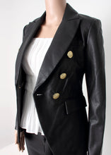 Load image into Gallery viewer, faux leather blazer
