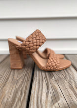 Load image into Gallery viewer, braided block stacked heel sandal
