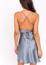Load image into Gallery viewer, xback satiny cowl slip dress
