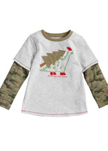 Load image into Gallery viewer, kids camo camp xmas tee
