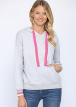 Load image into Gallery viewer, hoodie stripe block sweater
