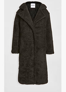sherpa quilted long coat