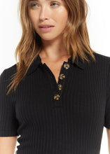 Load image into Gallery viewer, short sleeve knit polo top
